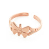 rose gold butterfly toe ring. available in 10kt or 14kt. made in the USA.