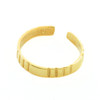 Classic Gold Toe Ring with Stripes