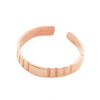 Classic Rose Gold Toe Ring with Stripes