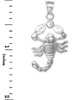 White Gold CZ Scorpion Charm Pendant