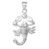 Silver CZ Scorpion Charm Pendant