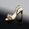 Gold 3D Shoe CZ Pendant