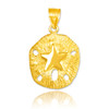 Gold Sand Dollar Pendant