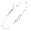 Sterling Silver Clear CZ Infinity Pendant Bracelet