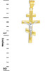 Two-tone Gold Eastern Orthodox Crucifix Pendant