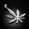 Silver Marijuana Leaf Cannabis Pendant