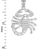 White Gold Scorpion Pendant