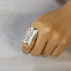 White Gold Saint Jude Fancy Ring 1.2 Inches