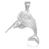 white gold sailfish pendant