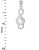 Diamond Studded White Gold Treble Clef Music Pendant Necklace