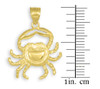 Gold Crab Charm Pendant Necklace