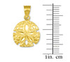 Polished Gold Sand Dollar Charm Pendant Necklace