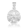 white gold sand dollar charm