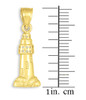Polished Gold Lighthouse Charm Pendant Necklace