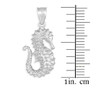 White Gold Seahorse Pendant Necklace