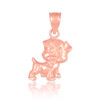 Rose Gold Cute Puppy Charm Necklace