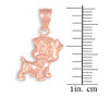 Rose Gold Cute Puppy Charm Necklace