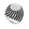 18K White Gold Diamond Pave Cocktail Dome Ring