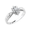 14k White Gold Cocktail Engagement Ring