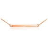 14K Solid Rose Gold Straight Bar Necklace