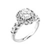 14K White Gold CZ Solitaire Engagement Ring