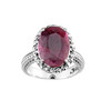 Silver Ladies Natural Indian Ruby Ring