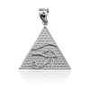 Sterling Silver Horus Eye Egyptian Pyramid Pendant