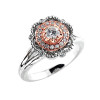 14k Two-tone Diamond Engagement Promise Ring