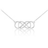 Sterling Silver Double Knot Infinity Necklace