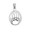 Sterling Silver Bear Paw Print Pendant