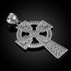 White Gold Celtic Cross Diamond Pendant