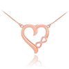 rose gold diamond infinity necklace