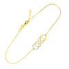 Two-tone Gold Double Infinity Bracelet