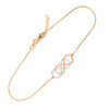 14K Two-Tone Rose Gold Double Knot Infinity Bracelet