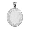Greek Key Sterling Silver Engravable Oval Pendant