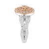 Elegant Two-tone Halo Diamond Infinity Engagement Proposal Ring