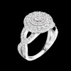 Elegant White Gold Halo Diamond Infinity Engagement Proposal Ring