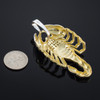 Two-Tone Gold Scorpion CZ Pendant