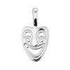 Sterling Silver Comedy Mask Pendant