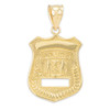 Gold Police Badge Pendant