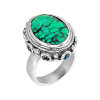 Sterling Silver Turquoise and Blue Topaz Ladies Ring