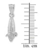 White Gold Corn Charm Pendant Necklace