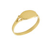 Yellow Gold Engravable Signet Ring
