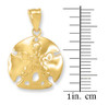 Gold Sand Dollar Pendant Necklace