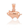 Rose Gold Pig Charm Pendant Necklace