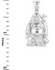 Silver Laughing Buddha Pendant Necklace