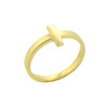 Gold Sideways Cross Knuckle Ring