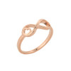 Rose Gold Infinity with Heart Ring