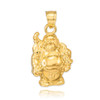 Gold Laughing Buddha Pendant Necklace