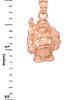 Rose Gold Laughing Buddha Pendant Necklace